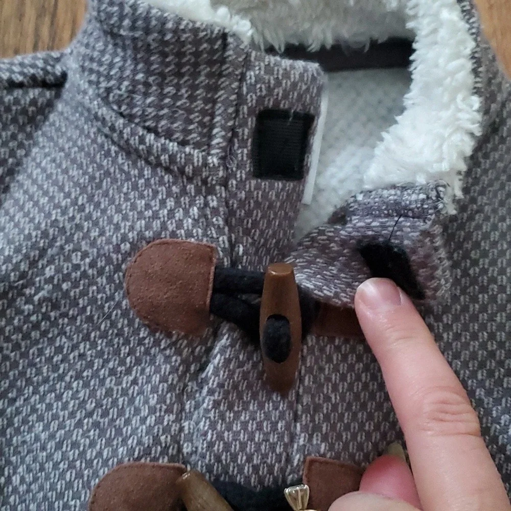 Carters‎ Boys Knit Taupe Preppy Toggle Jacket Size 3M